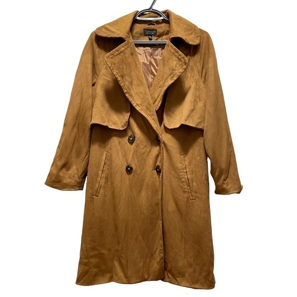 NWOT Topshop Velvet Trendy Coat size US 4 - Picture 2 of 4